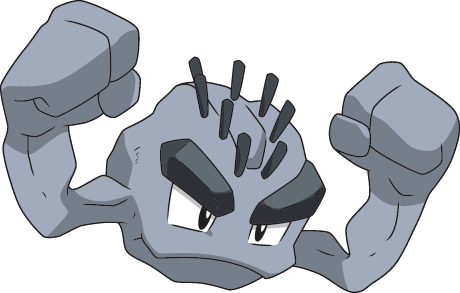 074geodude Alola Sm Anime - Alolan Geodude Png (460x293), Png Download