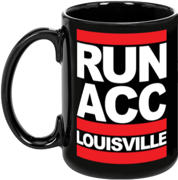 Run Acc Ceramic Coffee Mug Share Louisville Cardinals - Run Dmc (384x408), Png Download
