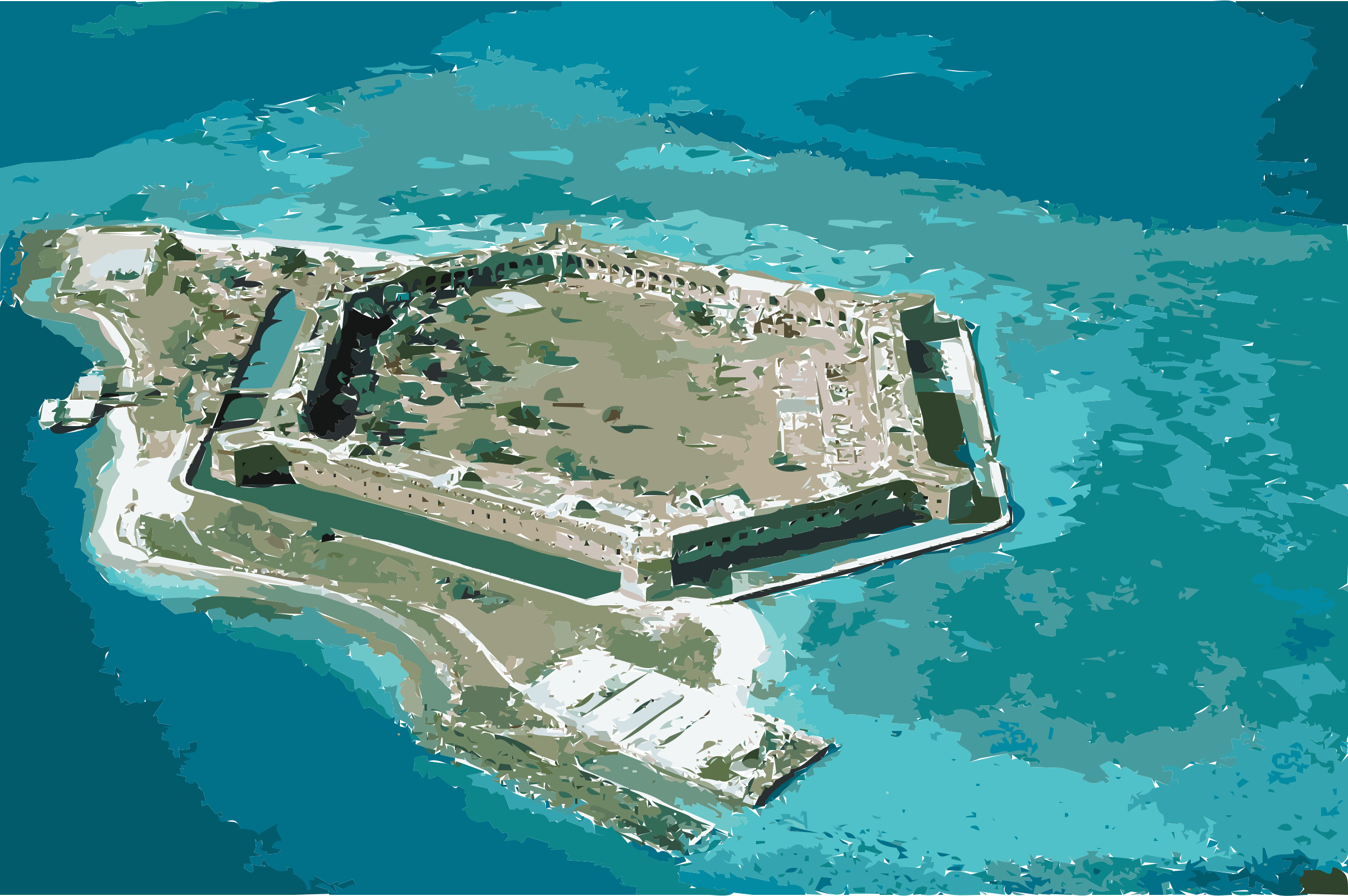 This Free Icons Png Design Of Fort Jefferson Dry Tortugas (2400x1596), Png Download