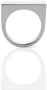 Meadowlark Sterling Silver Geometric Flat Ring - Ring (500x500), Png Download