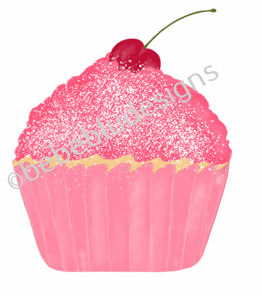 Pink Cupcake - Cupcake (907x1024), Png Download
