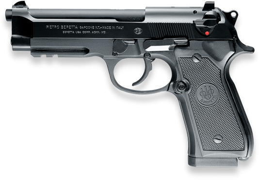 92 A1 Pistol, Black - Beretta 92a1 (1005x482), Png Download