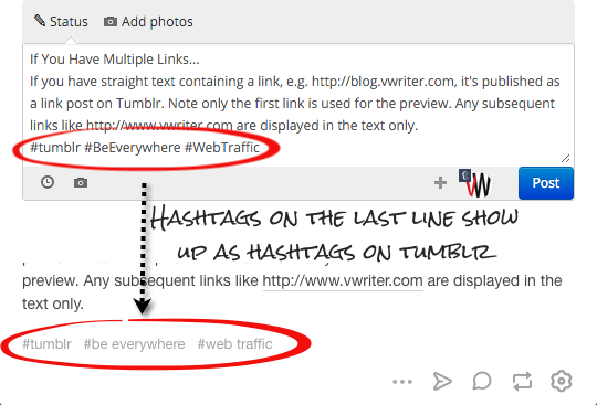 Hashtags On The Last Line Show Up As Hashtags In Your - Show Tags (540x367), Png Download
