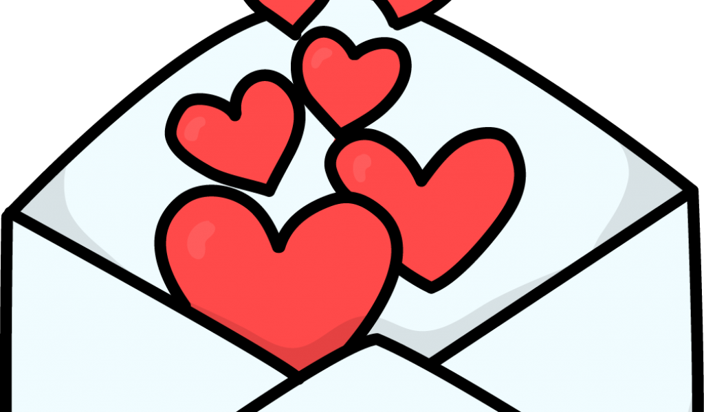 Free Love Letter 2 Love High Resolution Clip Art - Love Letter Love Clipart (1024x600), Png Download