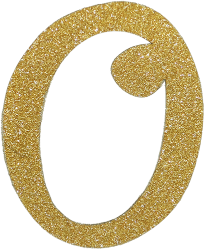 Gold Glitter Transparent Letters Png (600x600), Png Download