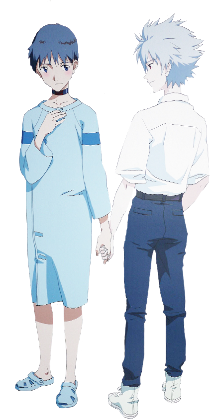 “ Here's Another Kaworu And Shinji Transparent Png - Shinji Ikari (500x861), Png Download