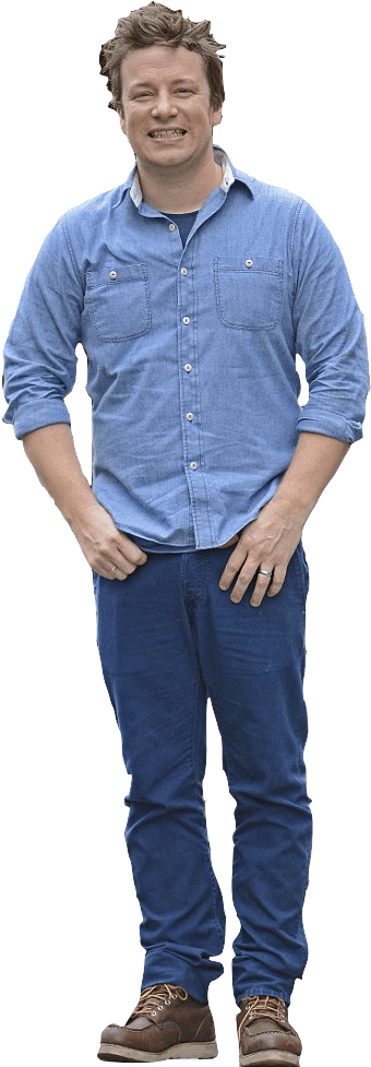 Jamie Oliver Standing - Standing (634x980), Png Download