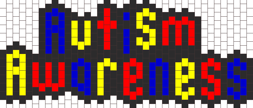 Autism Awareness Sign - Autism Perler Beads (818x350), Png Download