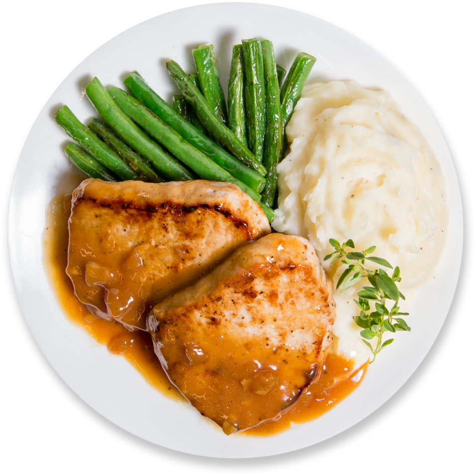 Brandy Apple Glazed Pork Chops - Pork Chop (1024x1024), Png Download