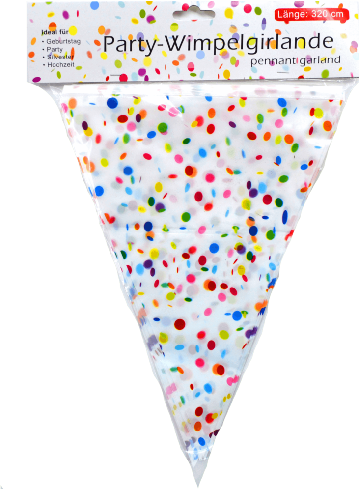 Party Pennant Garland - Unique Foil Birthday Confetti (1000x1000), Png Download