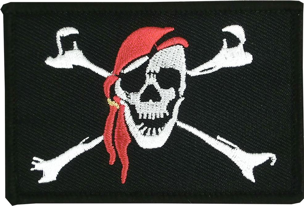 Pirate With Bandana - Maxflags Pirate With Bandana - Flag Patch (1500x1000), Png Download