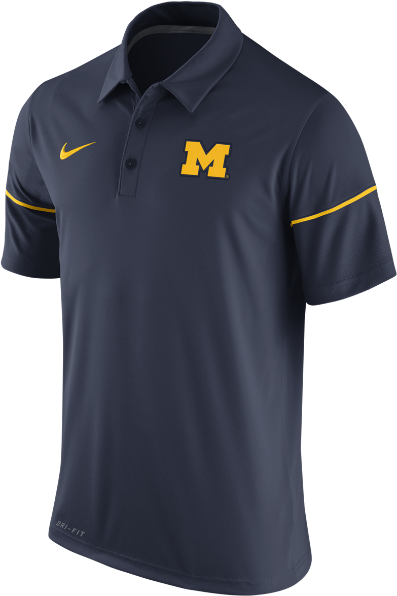 ナイキ Nike Ole Miss Rebels Navy Team Issue Dri-fit Polo (808x1200), Png Download