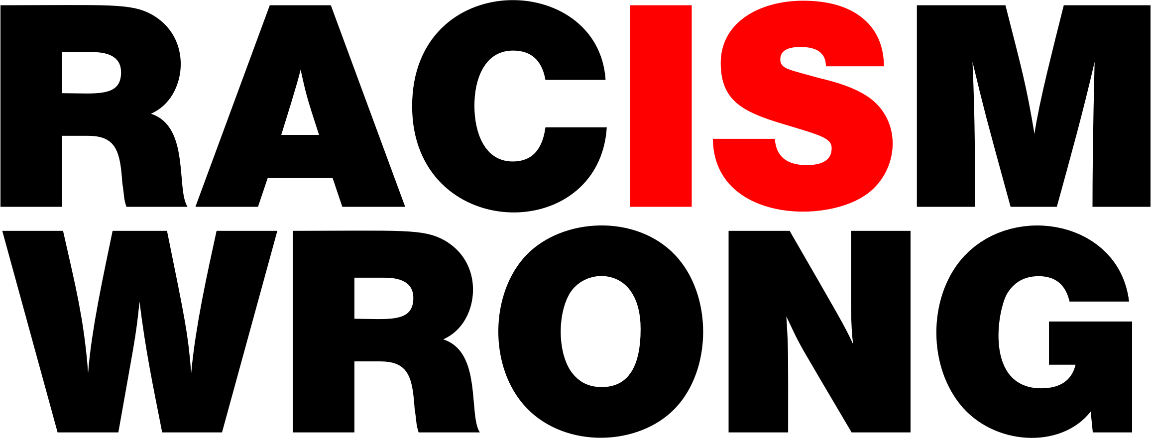 This Free Icons Png Design Of Racism Typography (2312x880), Png Download