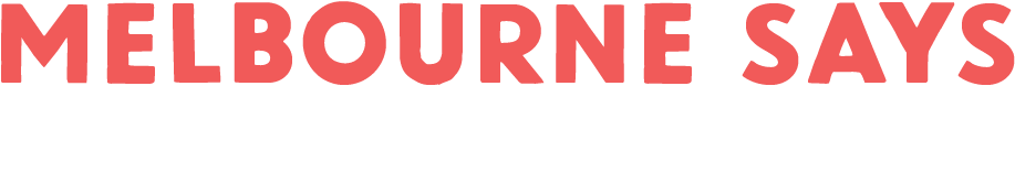 Melbourne Says No To Racism - Carmine (928x200), Png Download