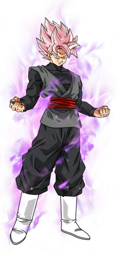 Super Saiyan Rose - Goku Black Super Saiyan Rose (400x861), Png Download