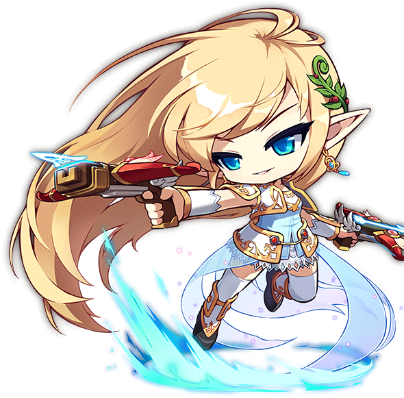 Mercedes Maplestory New Art - Mercedes Maplestory (590x581), Png Download