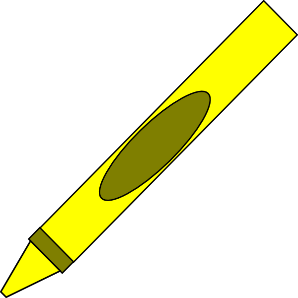 Yellow Crayon Clipart (600x600), Png Download