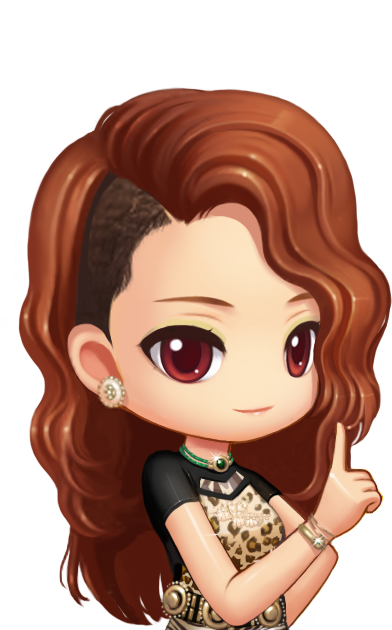[photos] Cartoon Dara For Fashion City - 2ne1 Chibi I Love You (634x629), Png Download