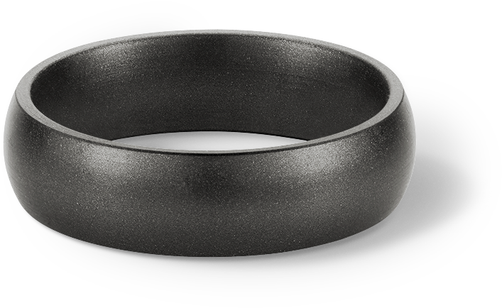Gunmetal Metallic Silicone Wedding Ring (1020x1020), Png Download