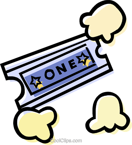 Admission Ticket Royalty Free Vector Clip Art Illustration - Film (435x480), Png Download