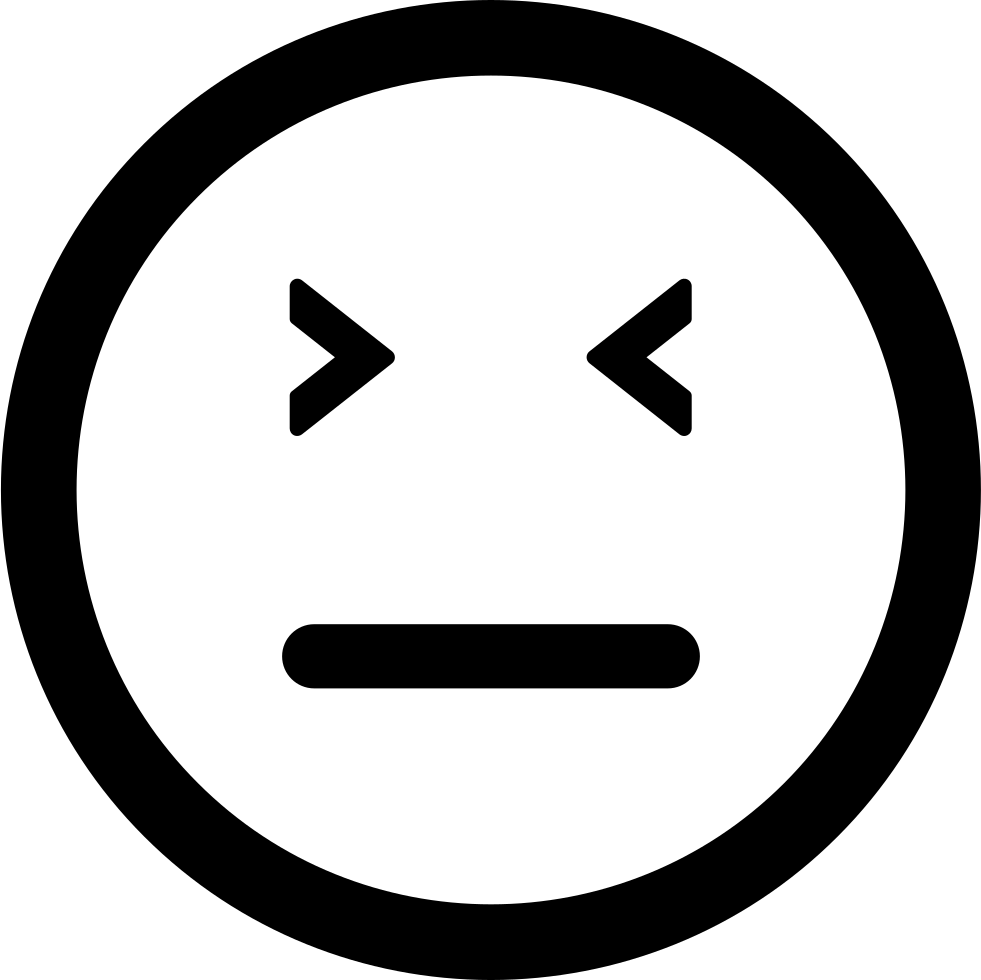 Emoticon Square Face With Closed Eyes And Straight - Icono De Tiempo Png (981x980), Png Download