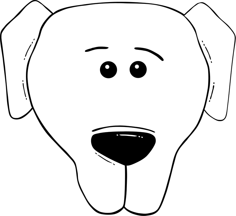 Dog Face Cartoon - Cartoon Dog Face (800x733), Png Download