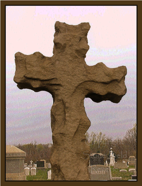 Louden Park Cemetery Rugged Cross - Cross (600x600), Png Download