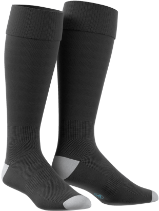 Black-sox - Adidas Referee 16 Sock Black (410x410), Png Download
