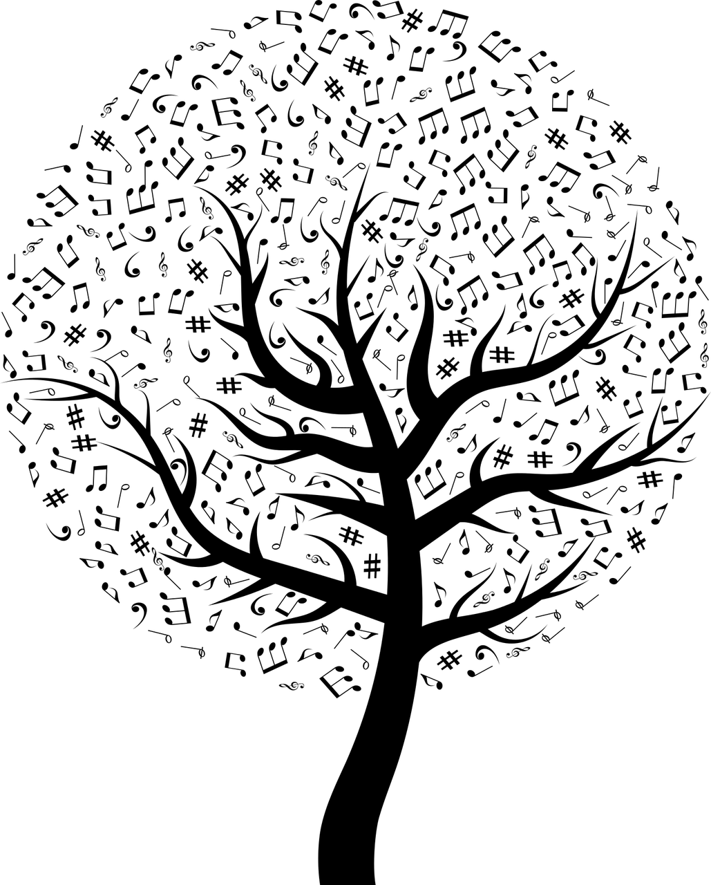 The Old Rugged Cross - Music Tree (1029x1280), Png Download