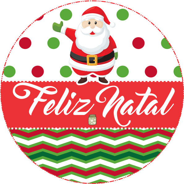 Etiqueta Feliz Natal Redonda 5x5cm - Tags De Natal Para Imprimir (616x616), Png Download