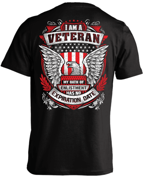 T Shirt I Am A Veteran Eagle 1 V=1477927141 - Siberian Hell Sounds Merch (504x600), Png Download