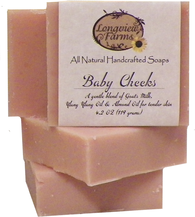 Baby Cheeks - Goat Milk Bar Soap | Handcrafted | Lemongrass & (900x900), Png Download