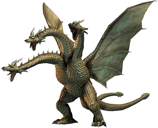 King Ghidorah - Godzilla Monsters (650x514), Png Download