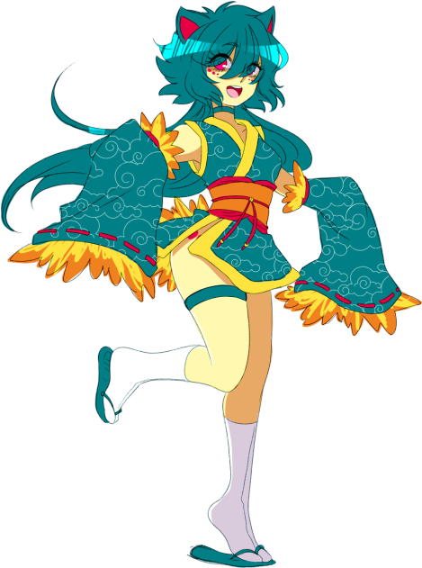 My Quilava Gijinka - Cyndaquil Gijinka (500x663), Png Download