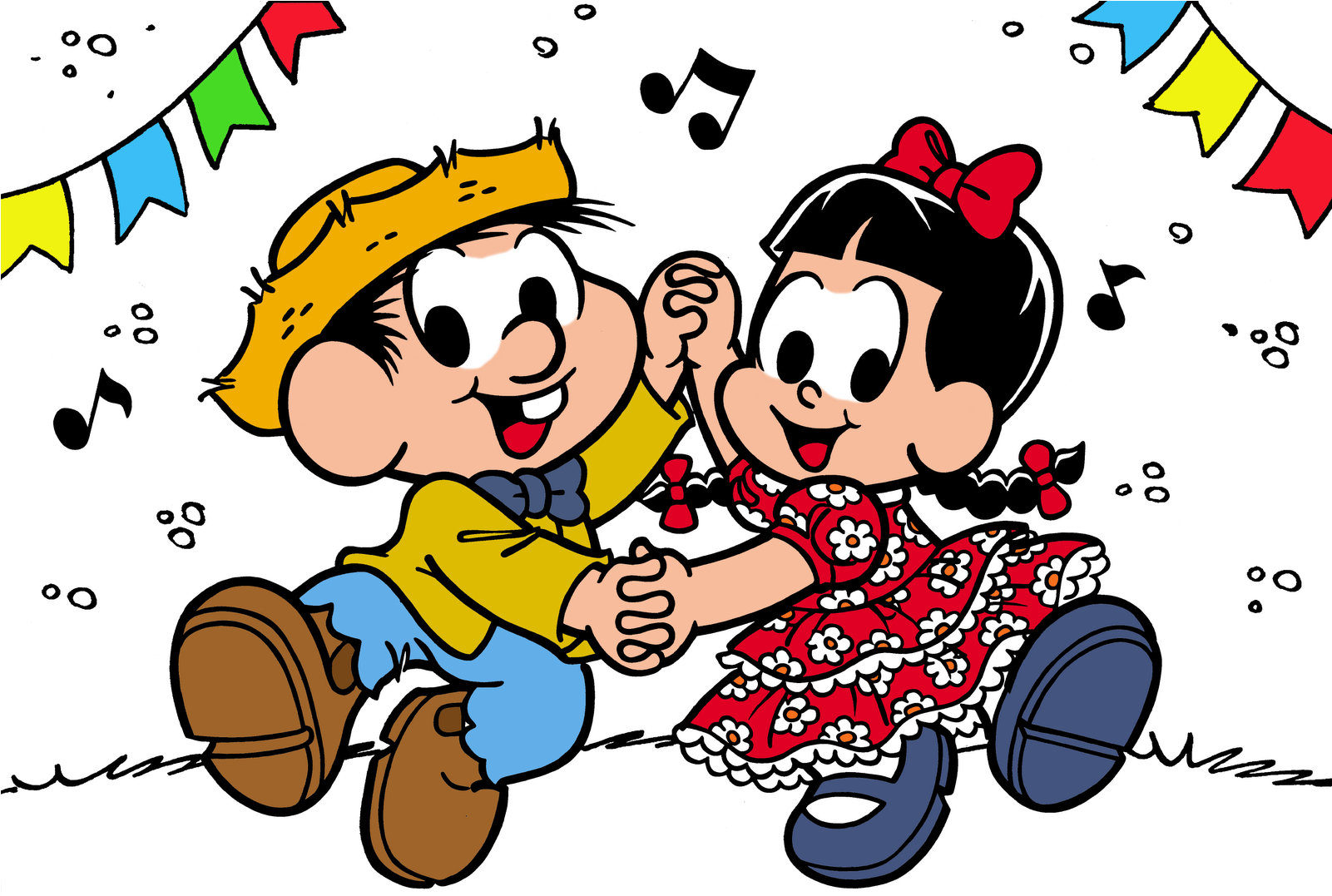 Festa Junina Turma Da Monica Dança - Donald Duck And Gladstone Gander (1600x1106), Png Download