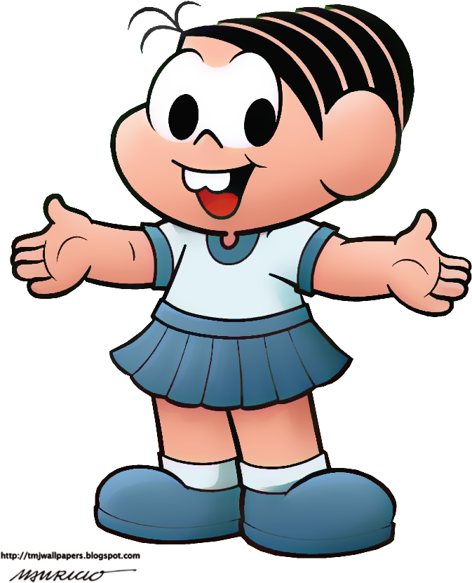 Turma Da Monica-gifs E Png - Monica Retro (700x900), Png Download