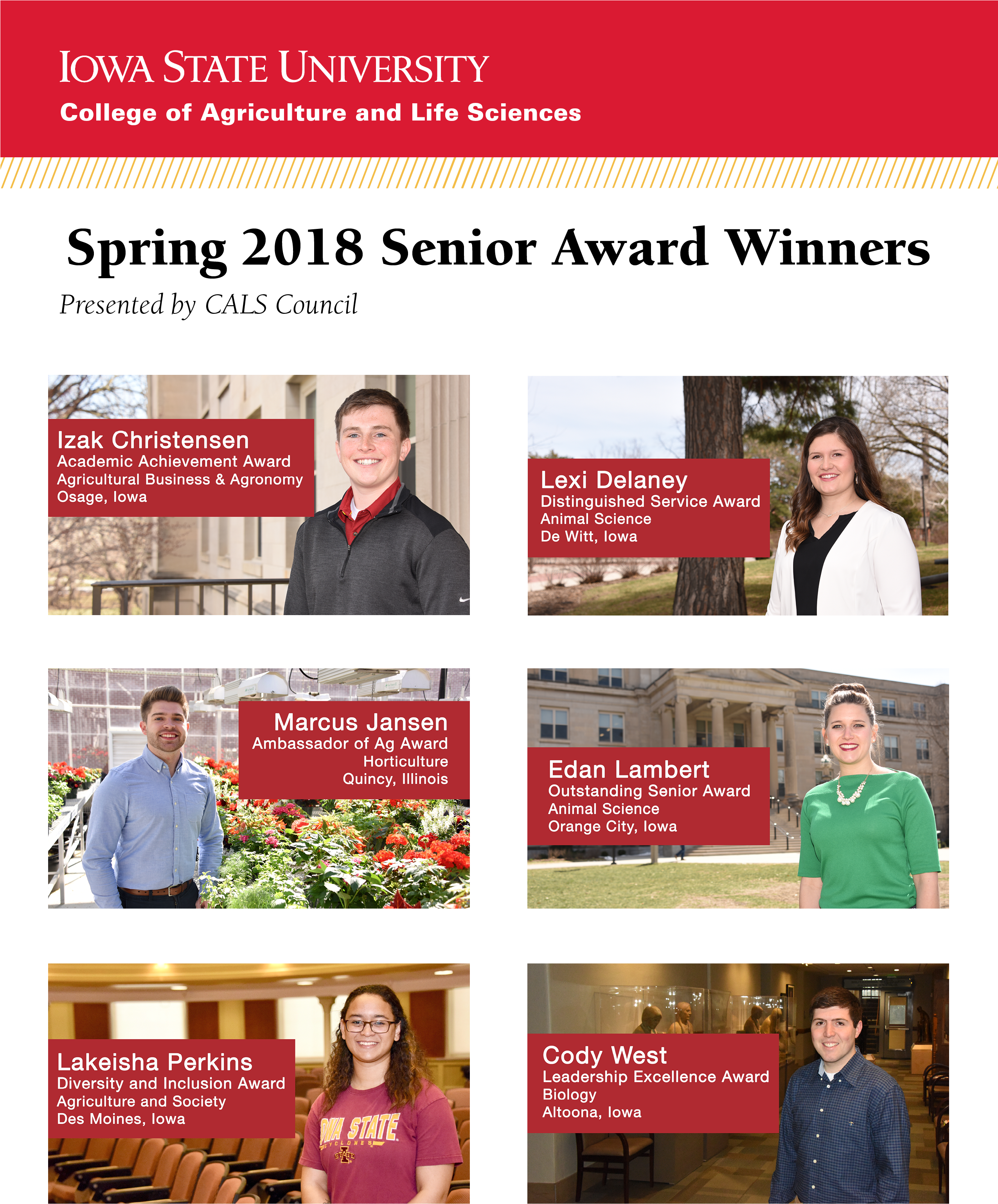 College Of Agriculture And Life Sciences Spring 2018 - Iowa State University (2550x3300), Png Download
