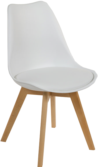 3161 Silla Kongo - 3. Tables And Chairs - White Polypropylene And Beech (600x600), Png Download