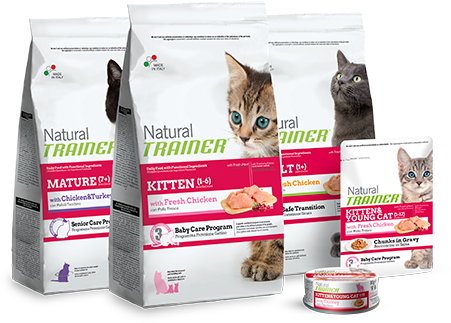 Cat Food - Trainer Natural Kitten Chicken 7.5 Kg (493x368), Png Download
