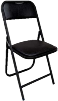 Silla Plegable Tapizada - Folding Metal Chairs From China (326x398), Png Download