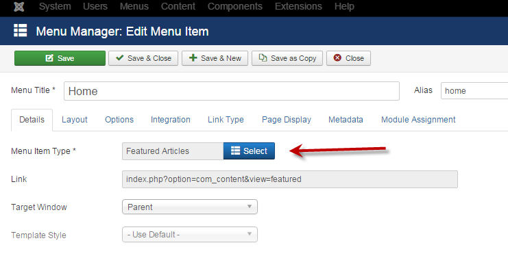 Featured Menu Item Type - Joomla Front Page Edit (741x396), Png Download