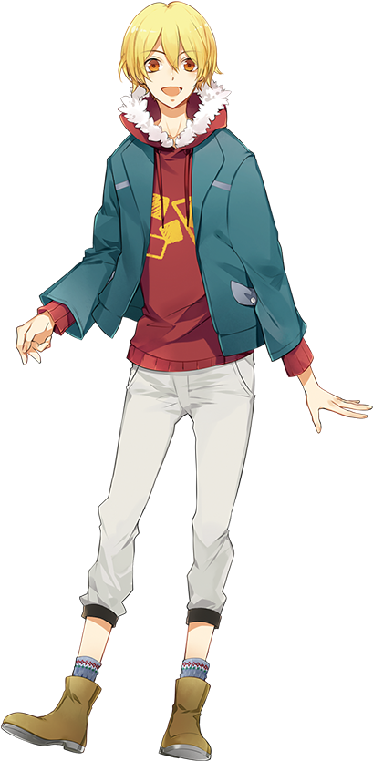 He Lives At A Power Plant And Claims To Be 3% Computer, - Short Blonde The Animation Shiwasu Kakeru Synthetic (520x870), Png Download