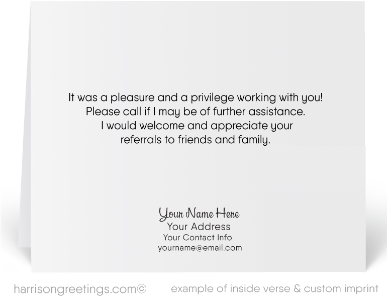 Mid Century Modern Thank You Cards For Realtors - Greeting Card (769x671), Png Download