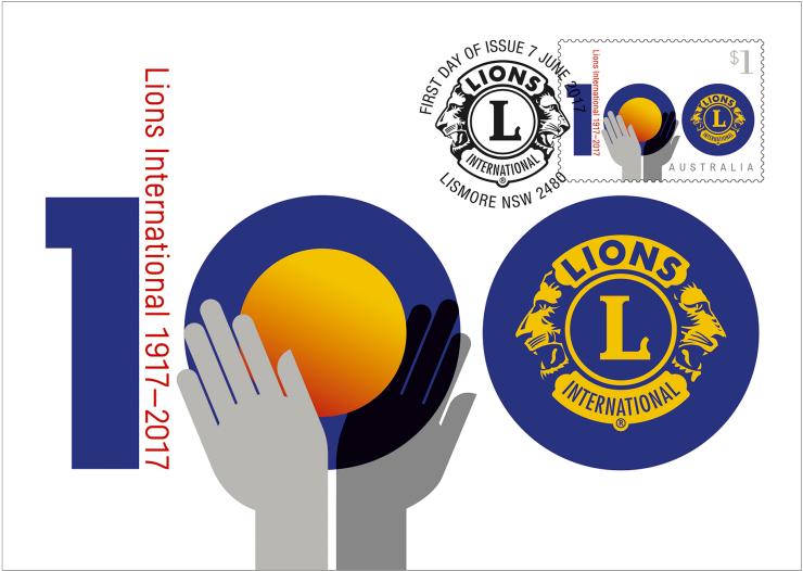 Centenary Of Lions Clubs International Maxicard - Lions Club 100 Years Stamp (970x545), Png Download