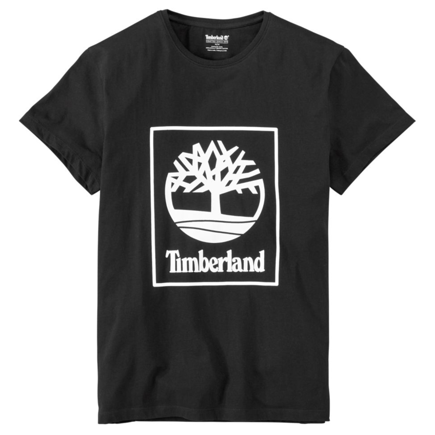 Men's Timberland Squared Tree Logo T-shirt Black - Timberland Product Care Gift Kit One Size (1050x846), Png Download