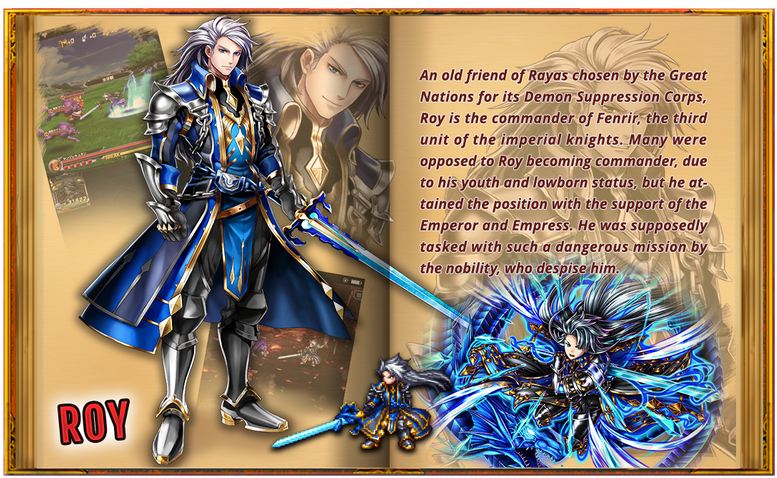 With Rayas From Their Childhood - Grand Summoners Roy (1200x496), Png Download