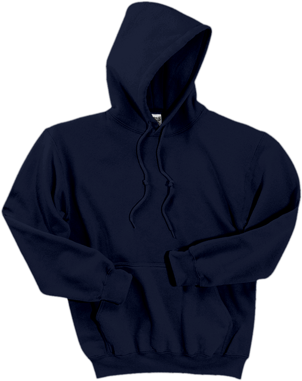 Gildan Dryblend Pullover Hooded Sweatshirt 12500 Navy - Hoodie Black Gildan Front (750x750), Png Download