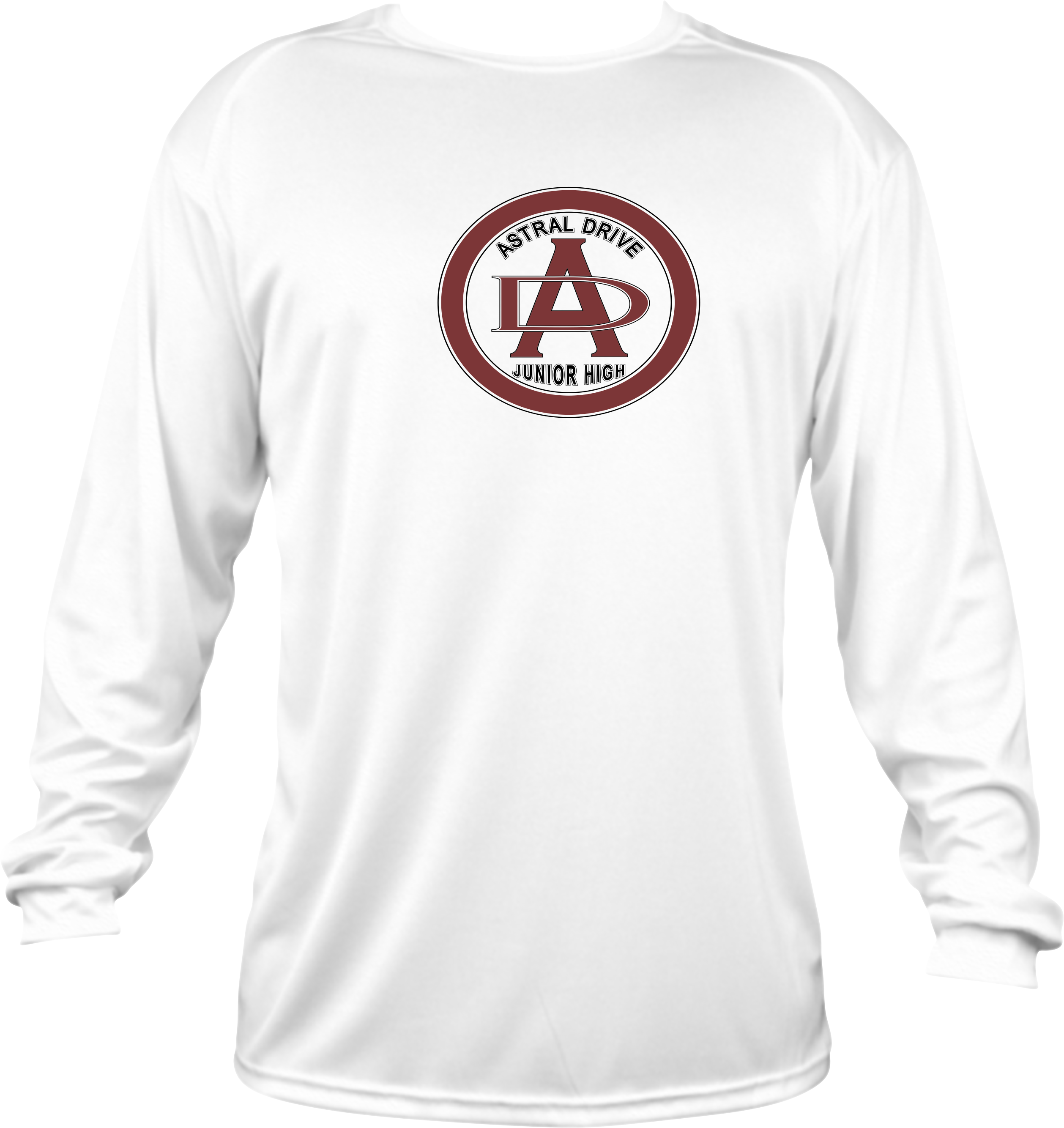 Gildan Long Sleeve T-shirt Astral Drive Logo Across - T-shirt (2517x2668), Png Download