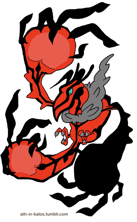 Yveltal - Illustration (510x742), Png Download