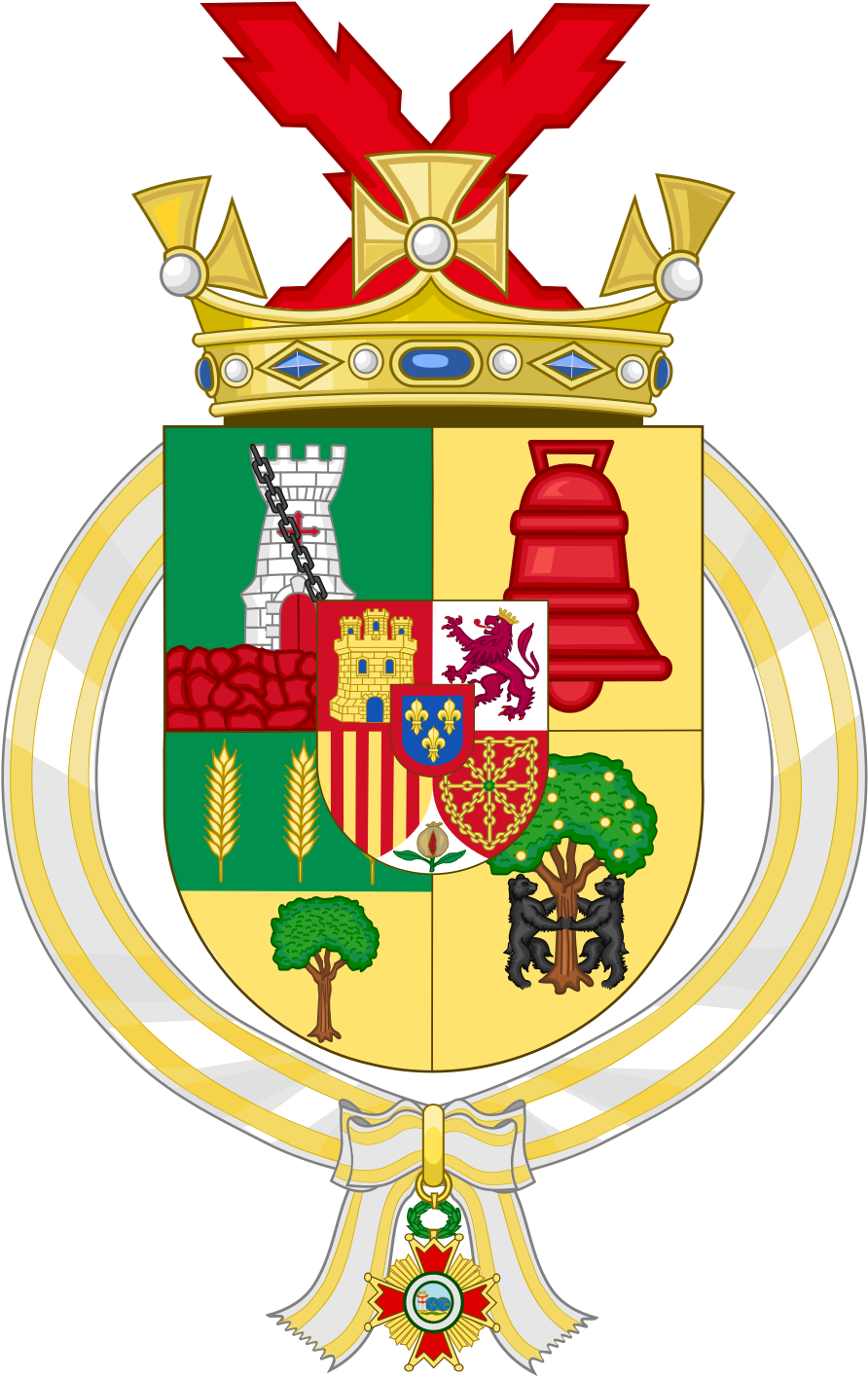Coat Of Arms Of Vicente De Cadenas Y Vicent - Vicente De Cadenas Y Vicent (914x1440), Png Download